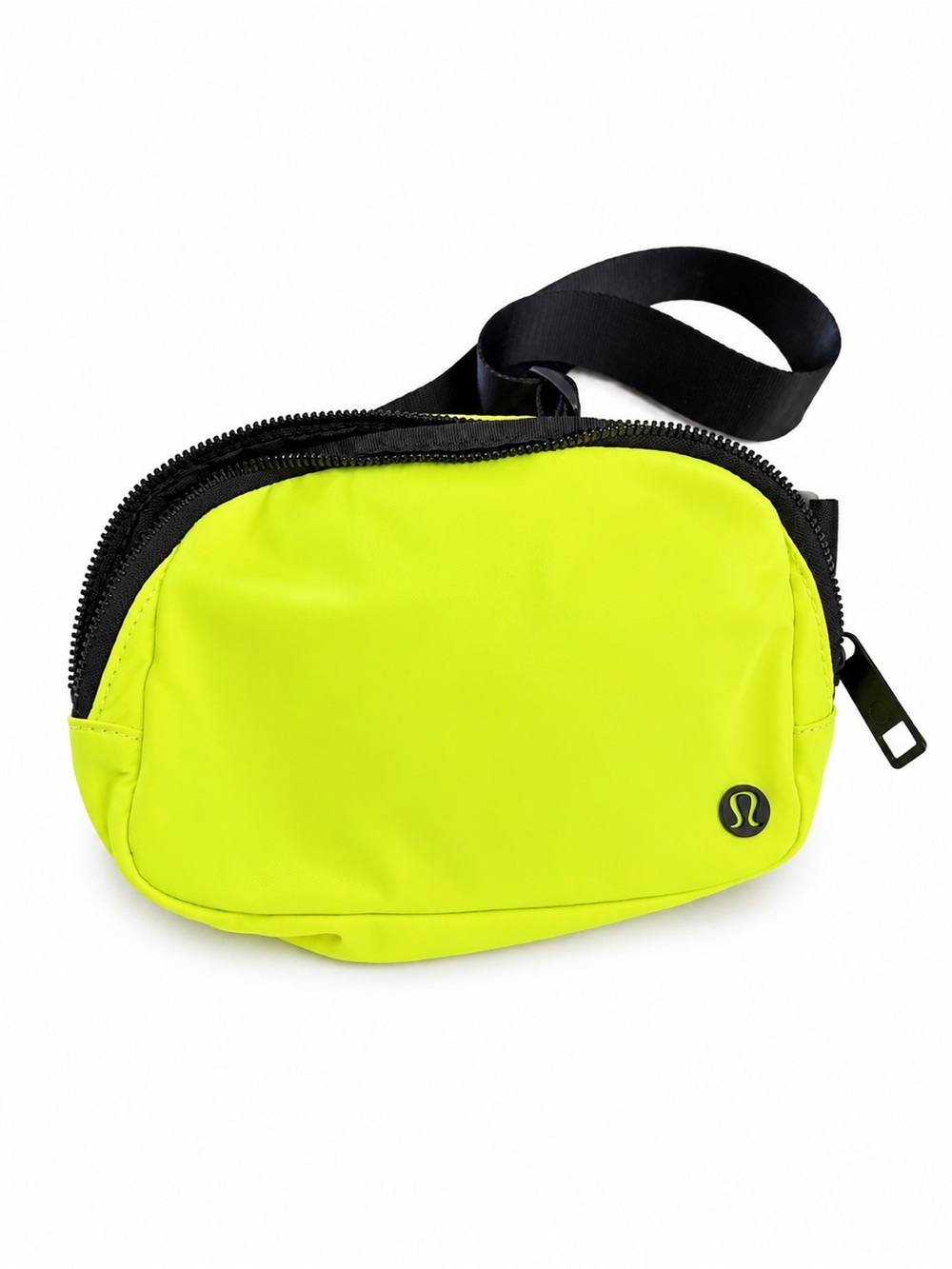 lululemon athletica Neon Yellow Belt Bag with Black Trim